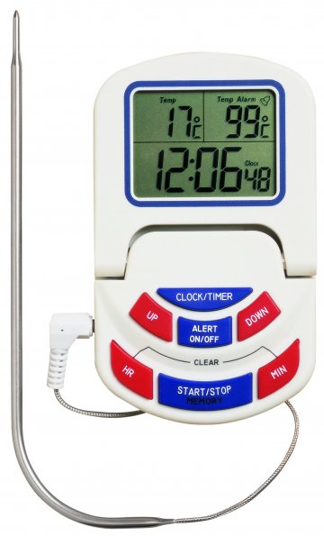 Ovn-og steketermometer digital med alarm