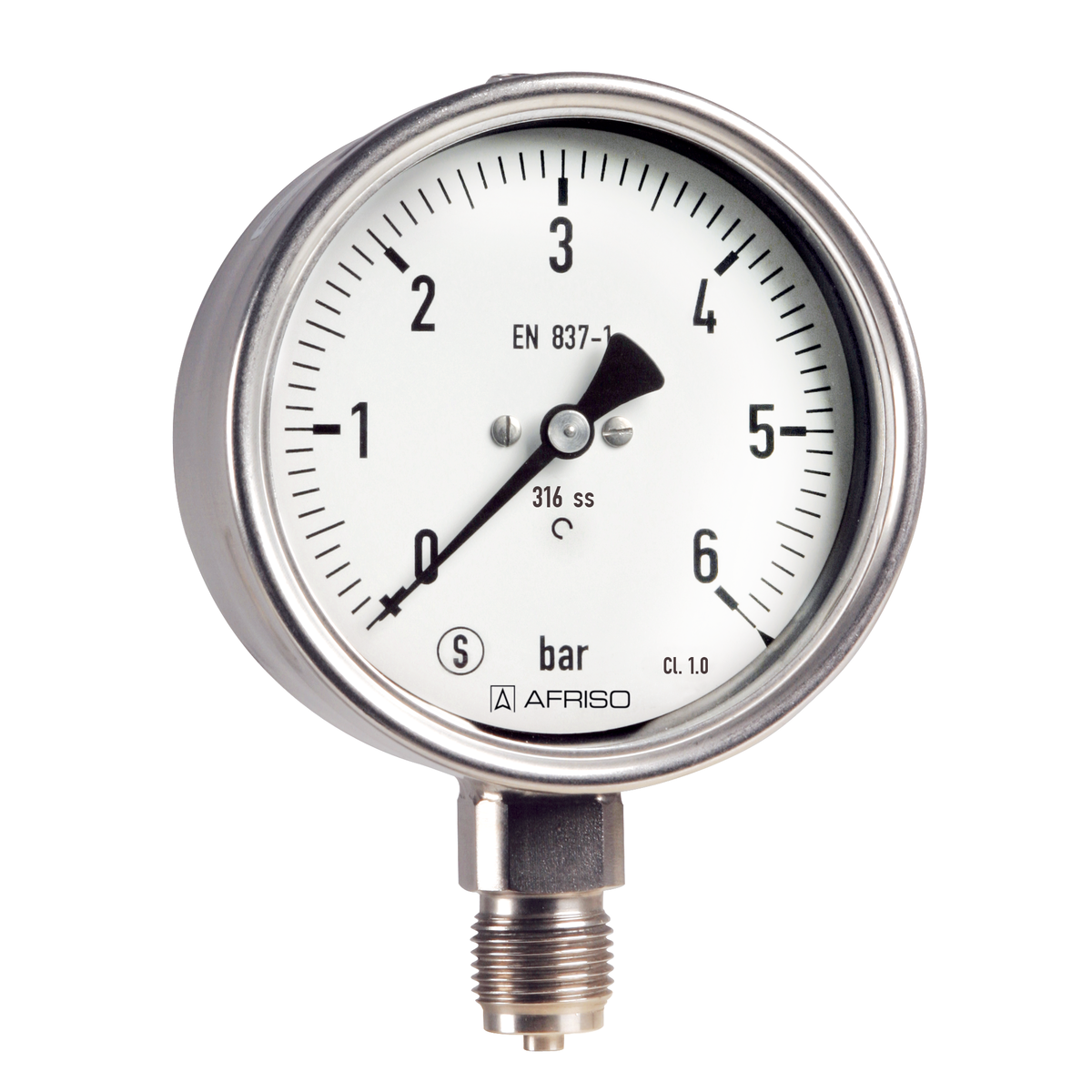 3100-VS Prosessmanometer sikkerhet tørre/glyserinfylte 